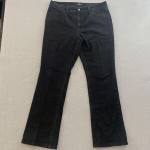 Jordache Jeans Bootcut Black Stretch Denim Rear Flap Pockets Women’s Size 14